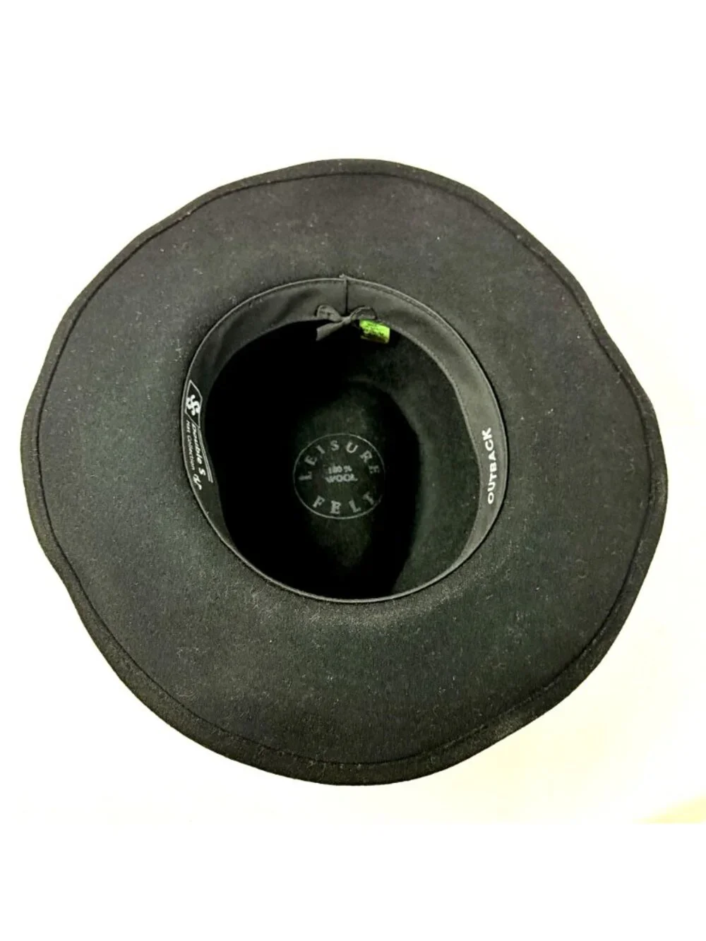 Outback Double S Wool Felt Hat Black Medium Cowboy Western Studded Hatband